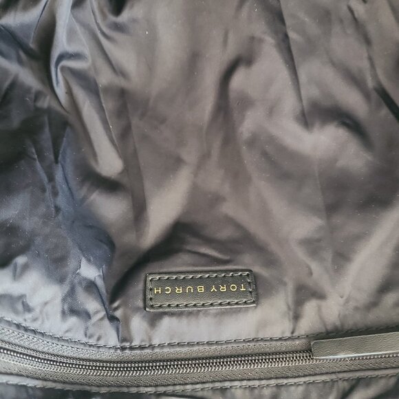 Tory Burch Tilda Nylon Shoulder Tote Bag Black - Picture 4 of 12